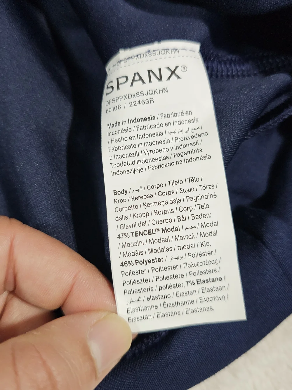 Spanx Air Essentials Half Zip Sweatshirt - TIMELESS NAVY BLUE - MEDIUM